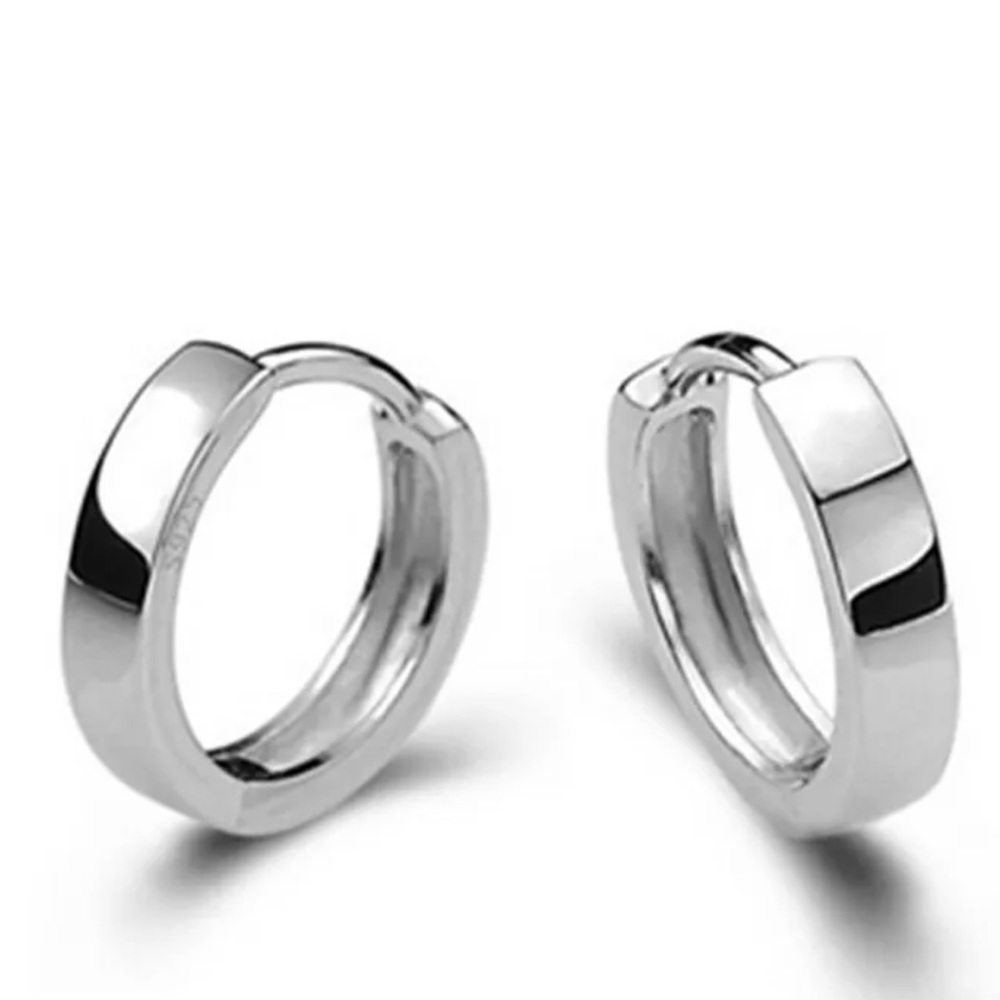 New 925 Sterling Silver Brilliant Classic hoops
